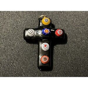Millefiori Cross Pendant, Unique Design